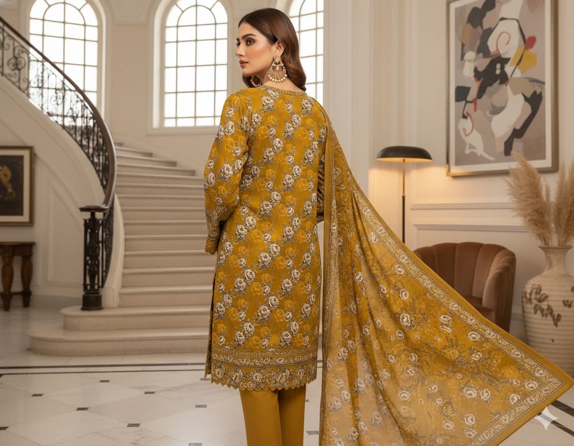 WOMEN UNSTITCHED 3PC KHADAR SUITS & Female Clothes