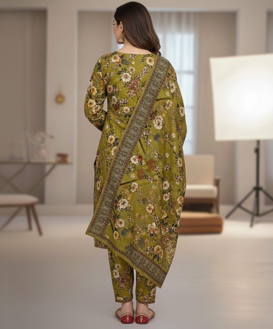 WomenUnstitched 3PC khaddar suits