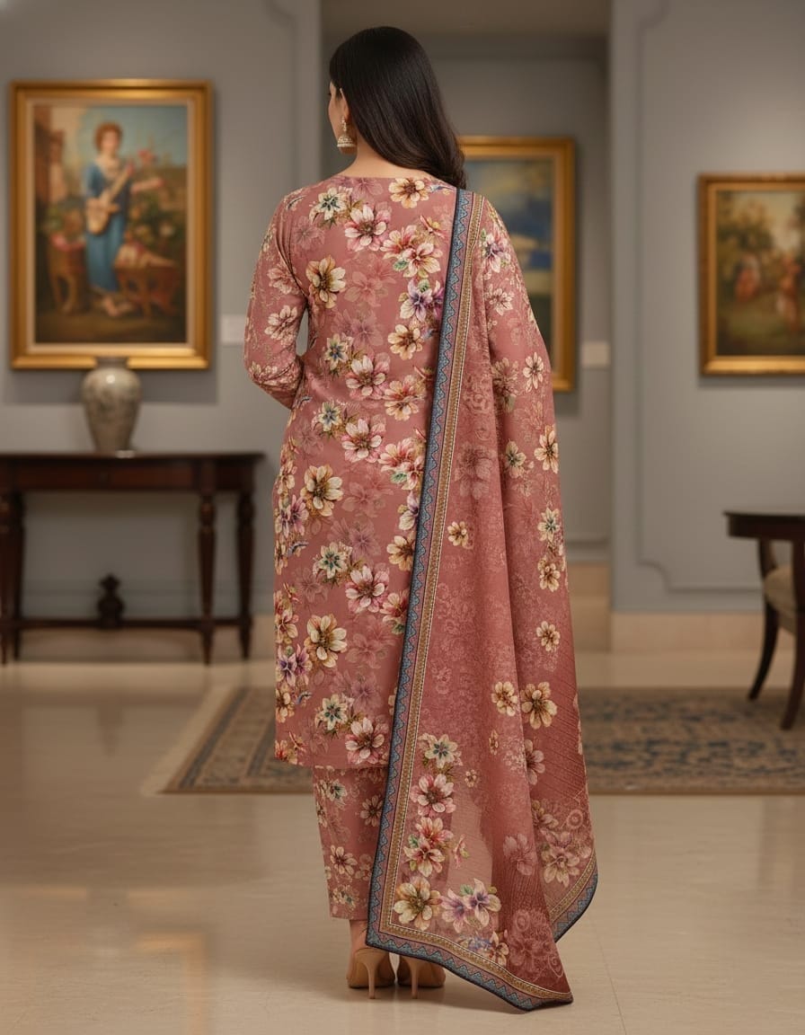 WomenUnstitched 3PC khaddar suits