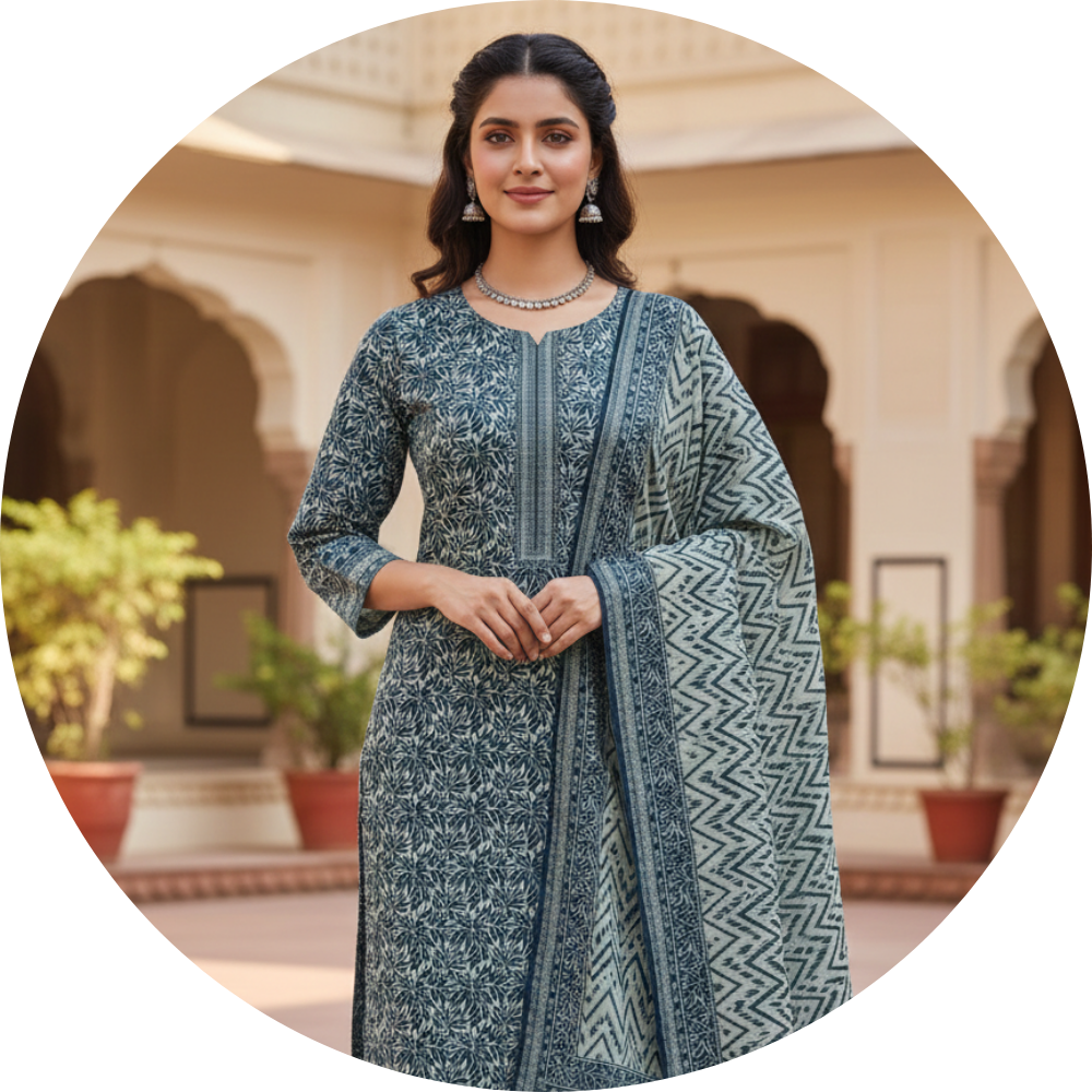 3-PC Dyed Trouser-Simple Lawn