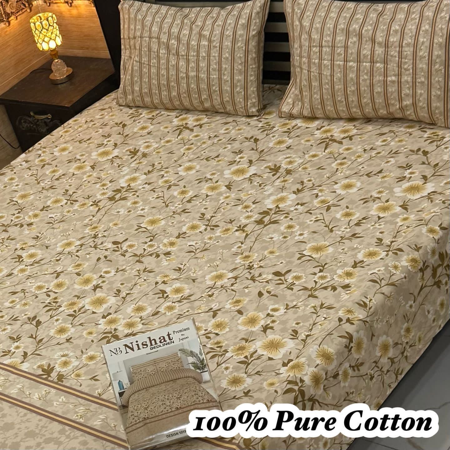 Pure Cotton 3PC Bedsheet